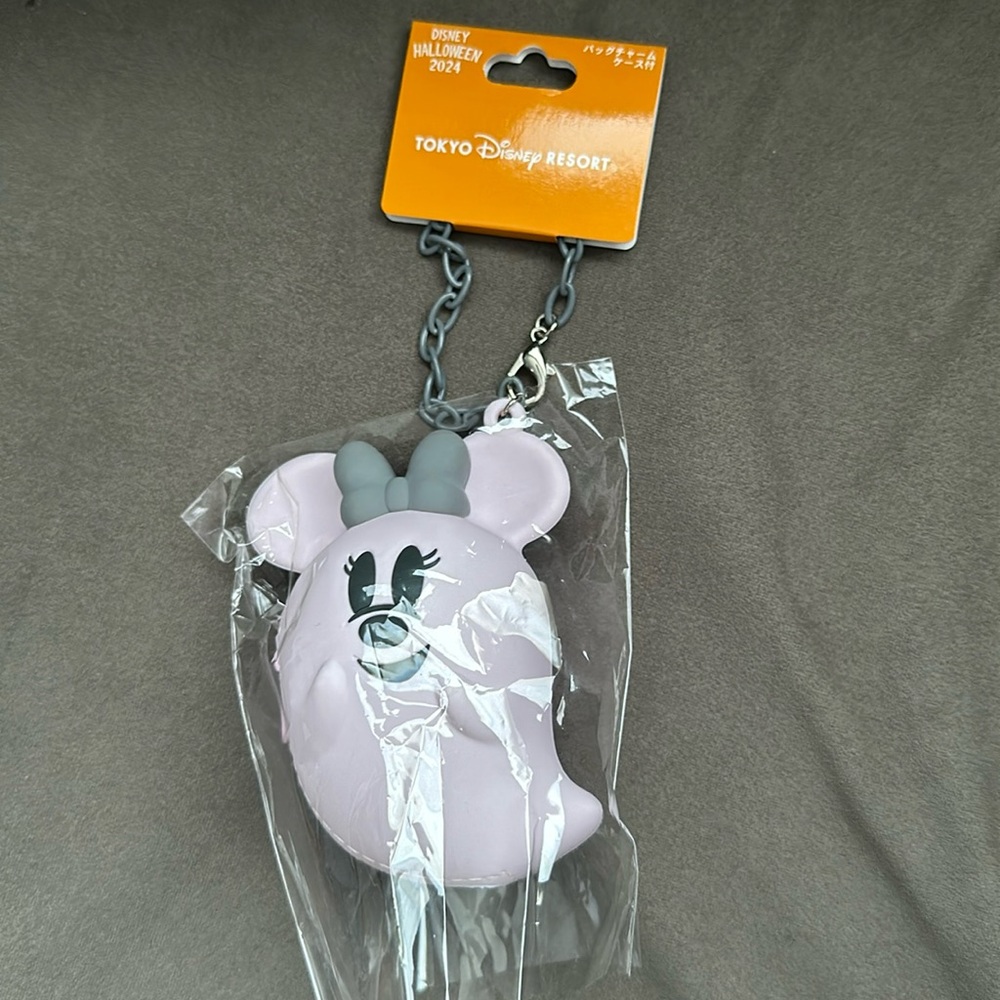 Tokyo Disney Minnie Mouse Ghost hanging coin purse NWT - Picture 1 of 3